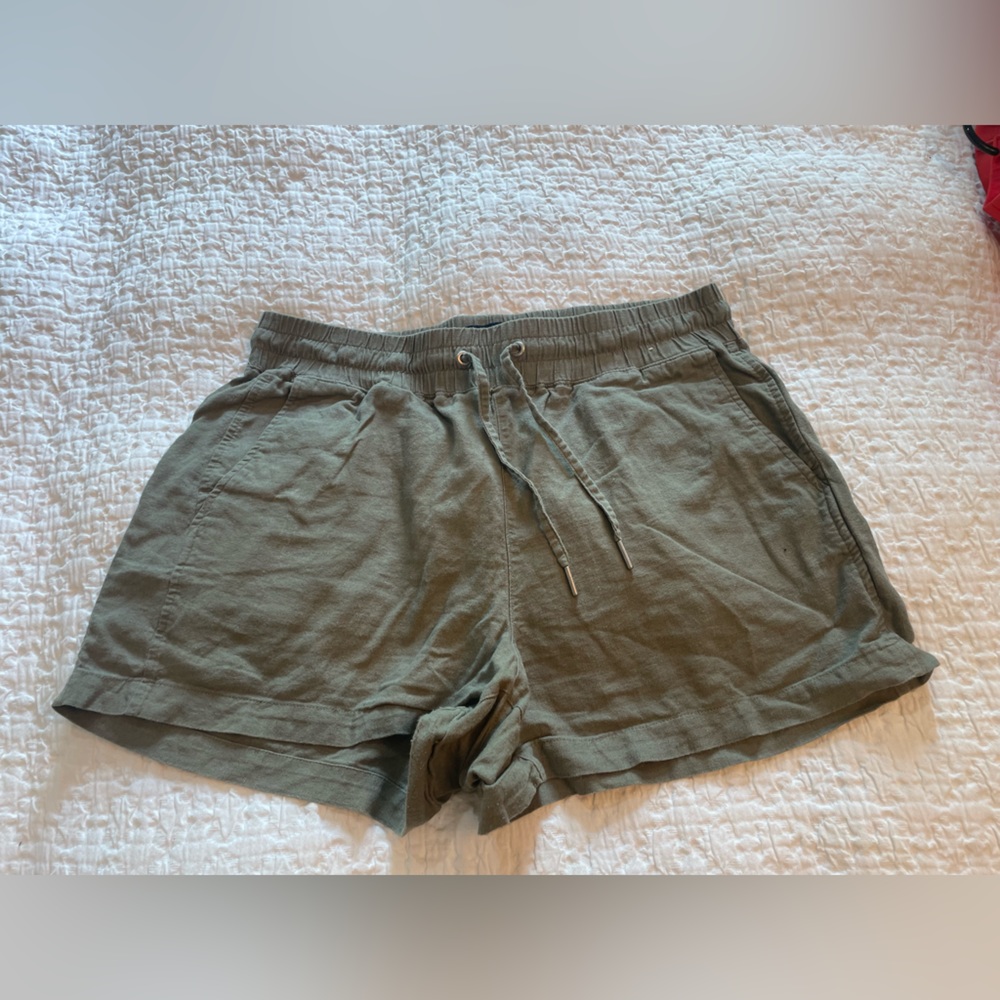 Green cargo shorts